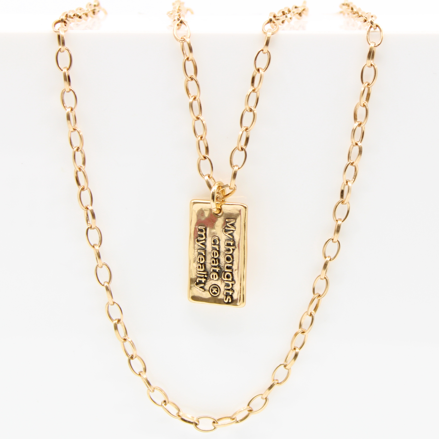"My thoughts create my reality" Chain Necklace