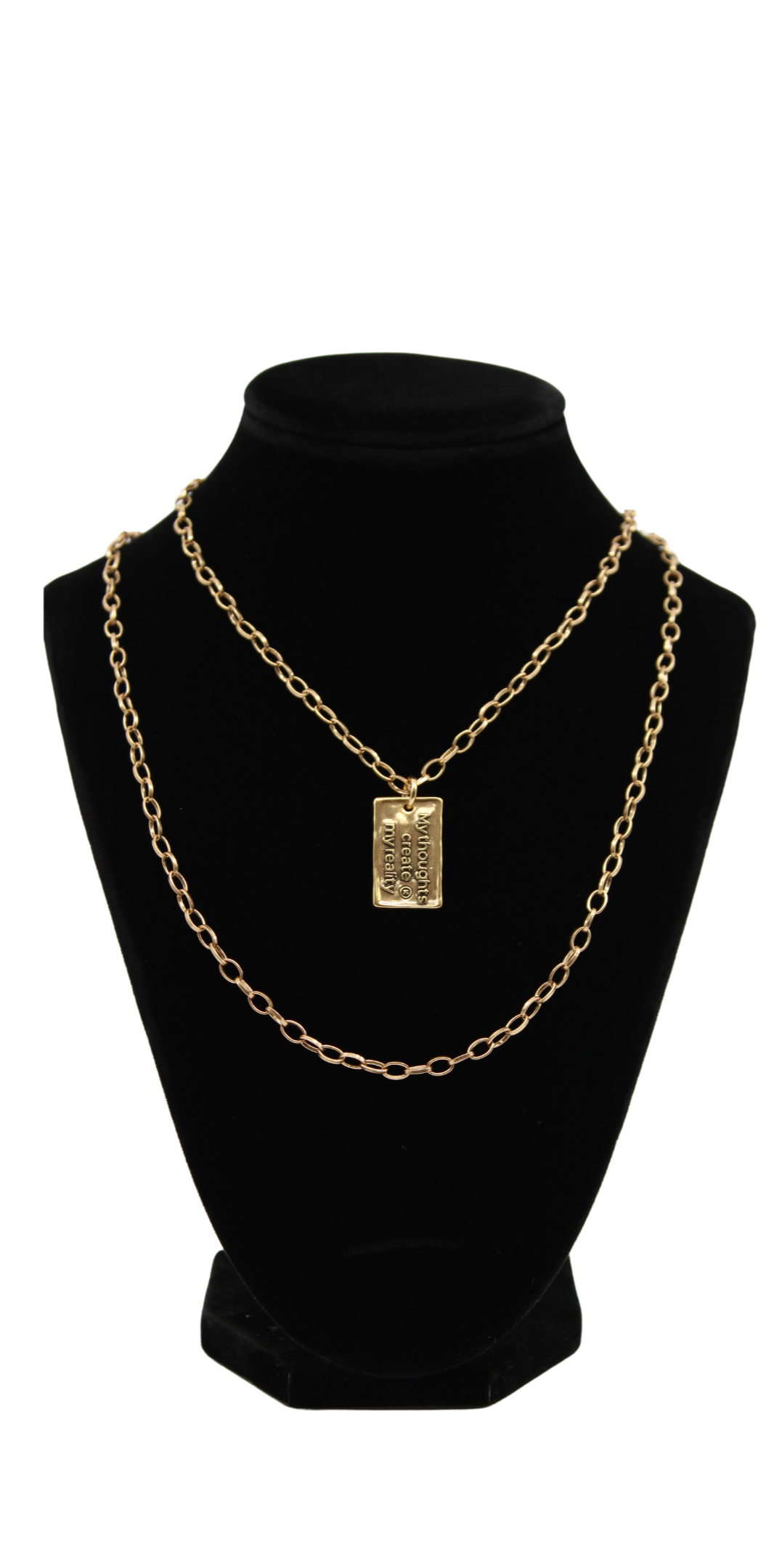 "My thoughts create my reality" Chain Necklace