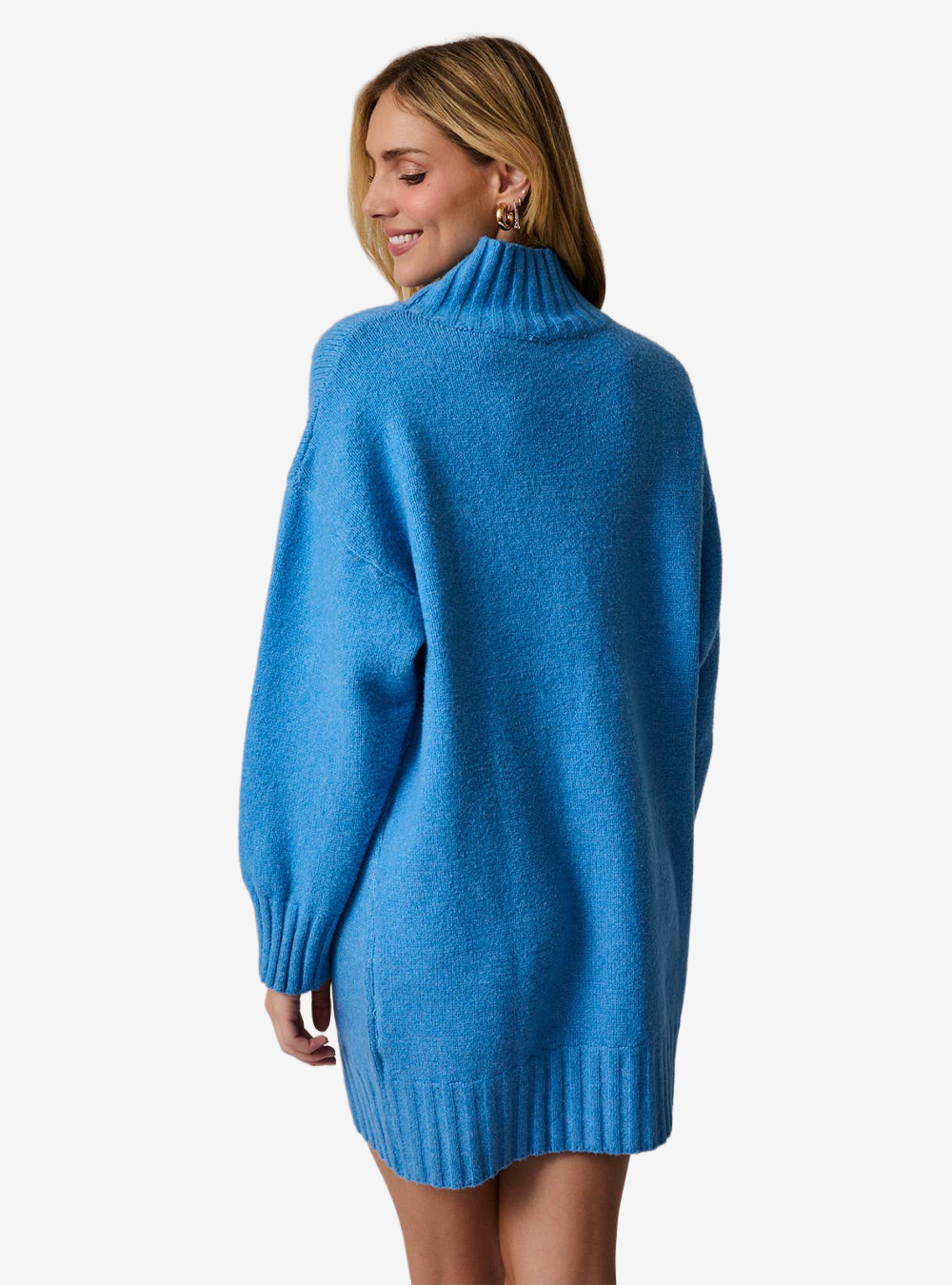 blue turtleneck dress Sky sweater dress – Rise Up Wear