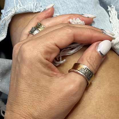 Just Breathe Remember Adjustable Ring